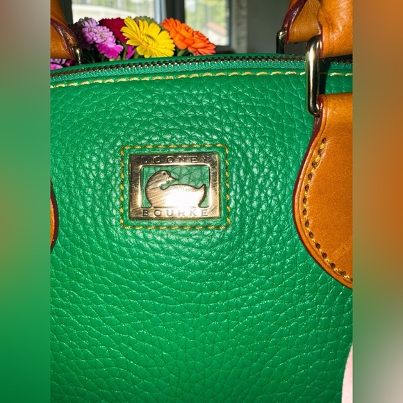 5 peice Dooney & Bourke Green Pebble Leather Satchel bundle - Picture 5 of 13